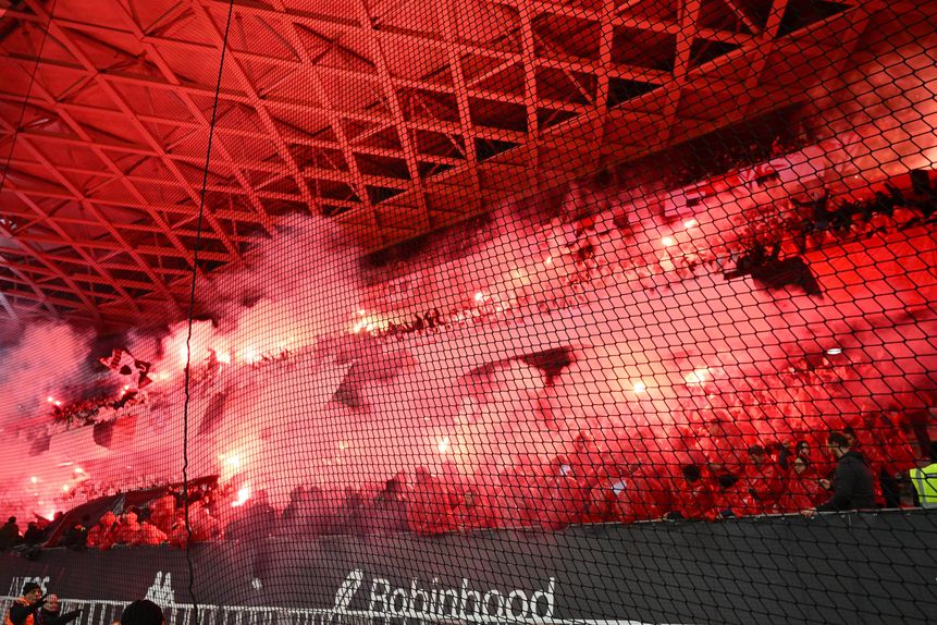 Adeptos do Nice num jogo frente ao Marselha