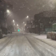 Nevão em Liverpool durante a madrugada