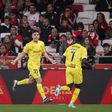 Fran Navarro dá vantagem ao SC Braga em pré-eliminatória europeia com um pontapé de bicicleta (Foto: José Sena Goulão/LUSA)