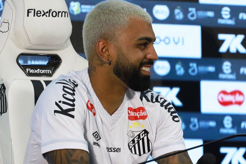 Gabigol apresentado no Santos