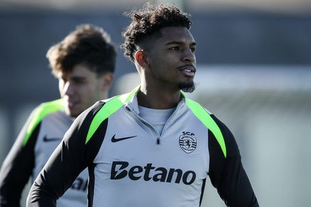 Luís Guilherme no treino desdta segunda-feira na Academia Cristiano Ronaldo, em Alcochete - Foto: SPORTING CP