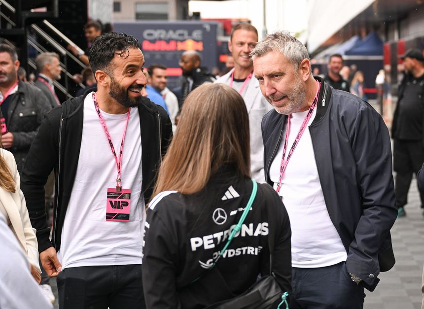 Ruben Amorim e Jason Wilcox, diretor do futebol do Manchester United, quando a relação era outra
