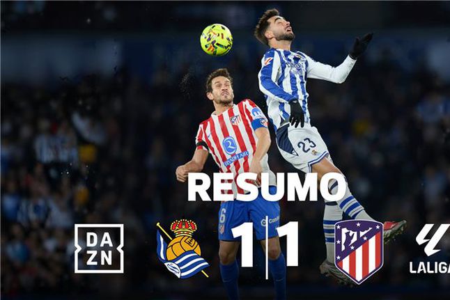 Atlético de Madrid travado por golo português (resumo)