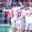Festejos do Colónia frente ao Leverkusen