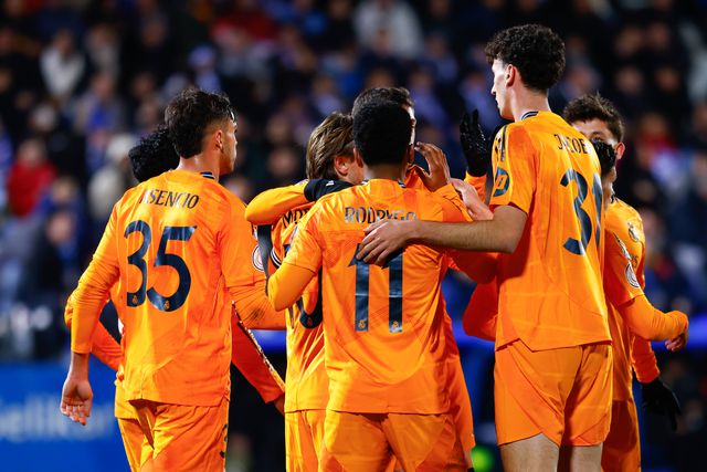 Festejos do Real Madrid frente ao Leganés