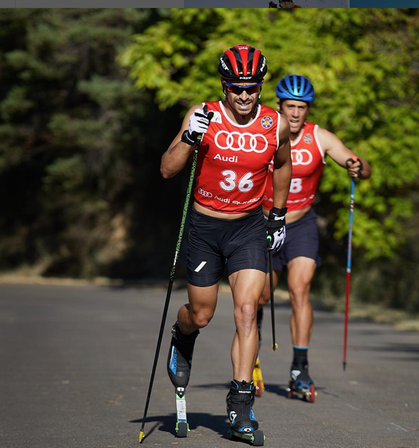 José Cabeça a treinar em roller skis