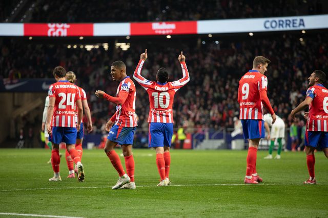 Festejos do Atlético Madrid frente ao Getafe na Taça do Rei