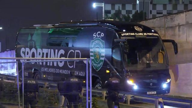 Comitiva do Sporting chega a Alvalade