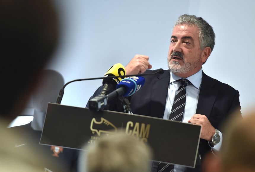 Joaquim Evangelista, presidente do Sindicato de Jogadores Profissionais de Futebol. Foto Miguel Nunes