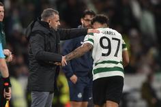 Rui Borges e Luis Suárez, treinador e goleador do Sporting - Foto: MIGUEL NUNES
