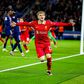 Harvey Elliott a celebrar o golo da vitória do Liverpool em Paris
