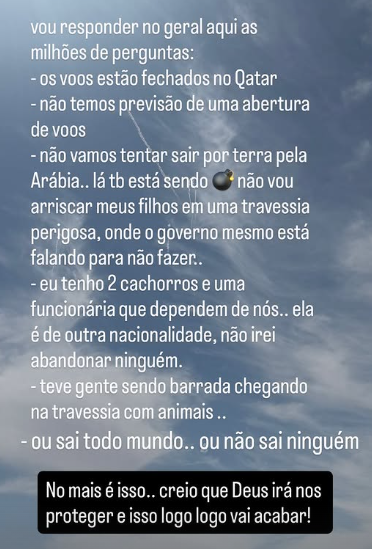 Amanda Farias, esposa de Lucas Veríssimo, deixou mensagem nas redes sociais