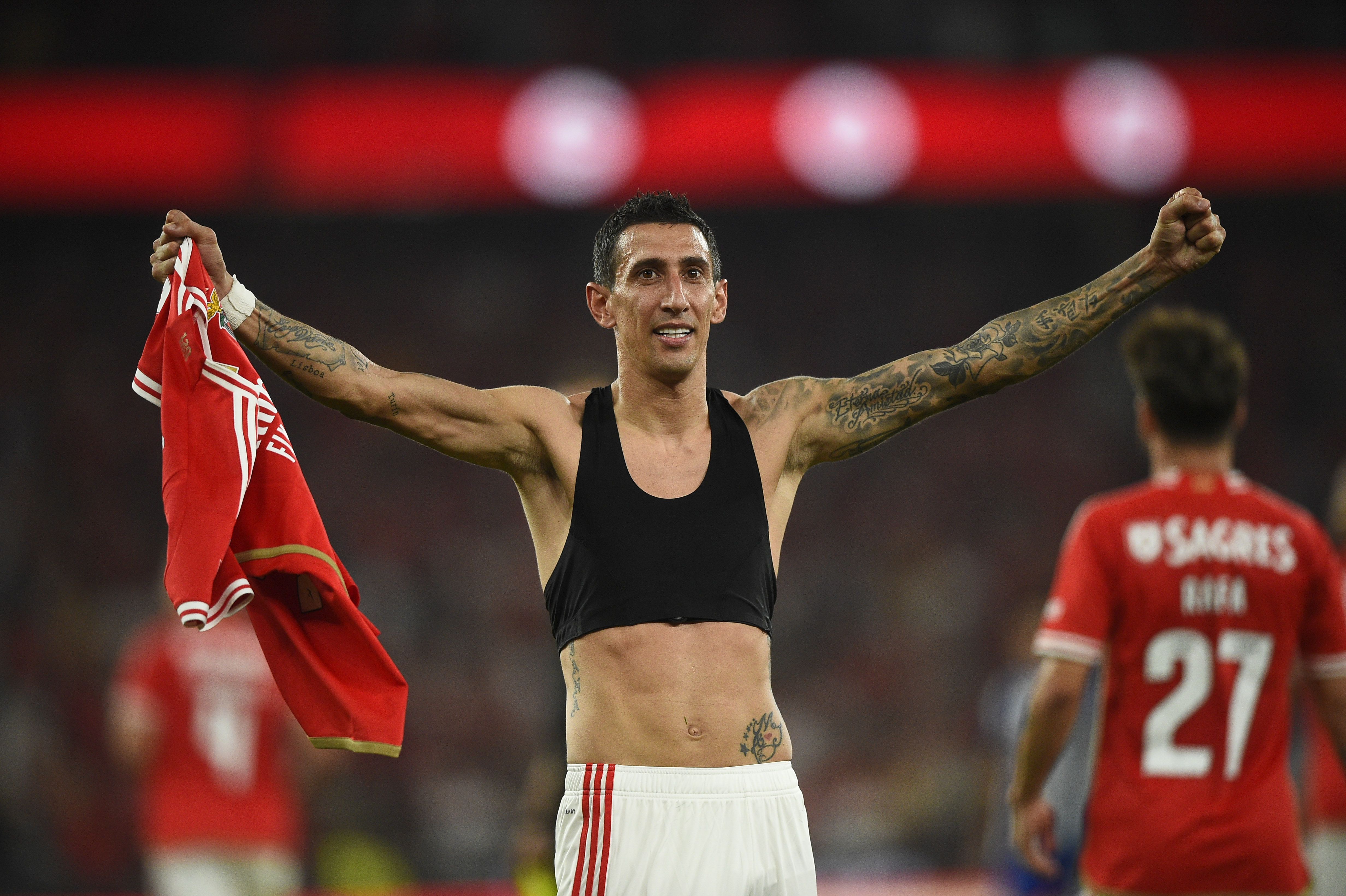 2. Benfica-FC Porto (1-0): Segundo clássico entre dragões e águias apitado por João Pinheiro foi a 29 de setembro de 2023, na Luz, para a Liga. Foi decidido por Di María, com um golo aos 68 minutos - Foto: A BOLA/Sérgio Miguel Santos