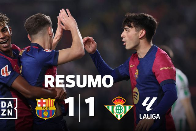 Frente ao Betis, o Barcelona mal aproveitou a derrota do Real Madrid (vídeo)