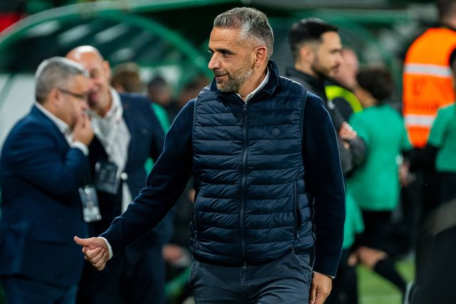 Rui Borges no banco de suplentes do Sporting, no Estádio José Alvalade