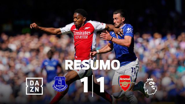 Resumo: Everton empata Arsenal e deixa rival Liverpool mais perto do título