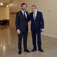 André Villas-Boas, presidente do FC Porto, e Fernando Gomes, antigo líder da Federação Portuguesa de Futebol e atualmente na presidência do Comité Olímpico de Portugal (Foto: MIGUEL NUNES)