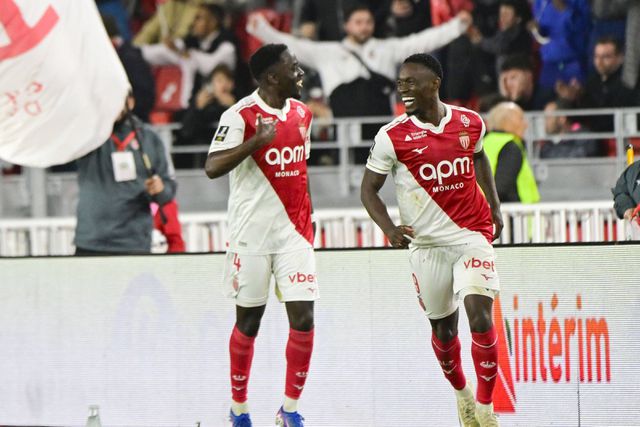 Festejos do Mónaco na vitória frente ao Marselha