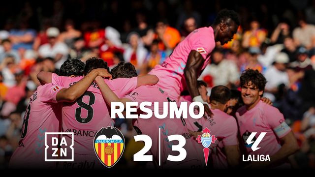 'Remontada' do Celta de Vigo em Valência (resumo)