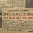 A BOLA destacava jogo de solidariedade entre inglesas e brasileiras... mas de forma muito peculiar