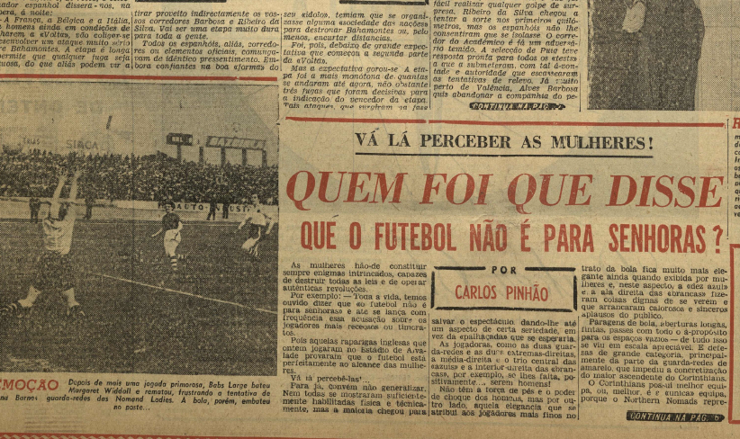 Neste dia em 1957: mulheres «estranjeiras» a  jogar futebol durante o Estado Novo