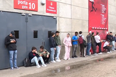 Fila enorme no Estádio da Luz (SL Benfica)