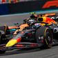 Verstappen e Norris a lutarem pelo segundo lugar no GP de Miami