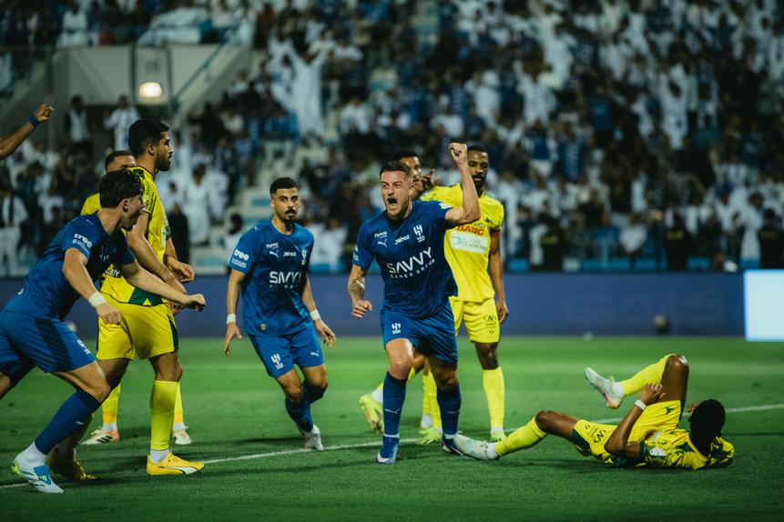 Milinkovic-Savic fez o primeiro do Al Hilal, após assistência de Rúben Neves. Foto: SPL