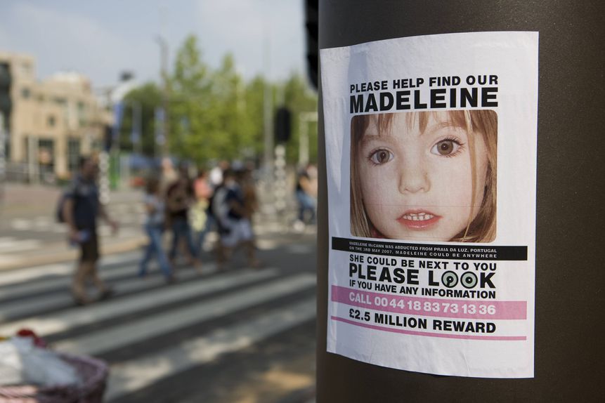 Cartaz das buscas por Madeleine McCann