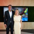Bruno Alves entrevistado pela jornalista Irene Palma, na Cidade do Futebol