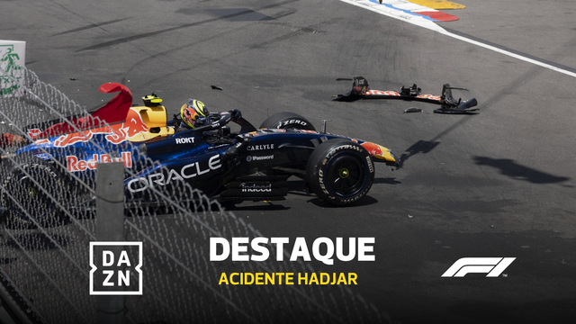 Hadjar teve o primeiro acidente dos treinos livres do GP do Mónoca. DAZN