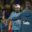 Neymar esteve a apoiar os colegas no particular com o Panamá no Maracanã