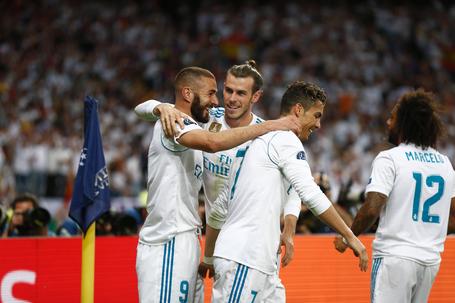 Cristiano Ronaldo, Gareth Bale e Karim Benzema no Real Madrid