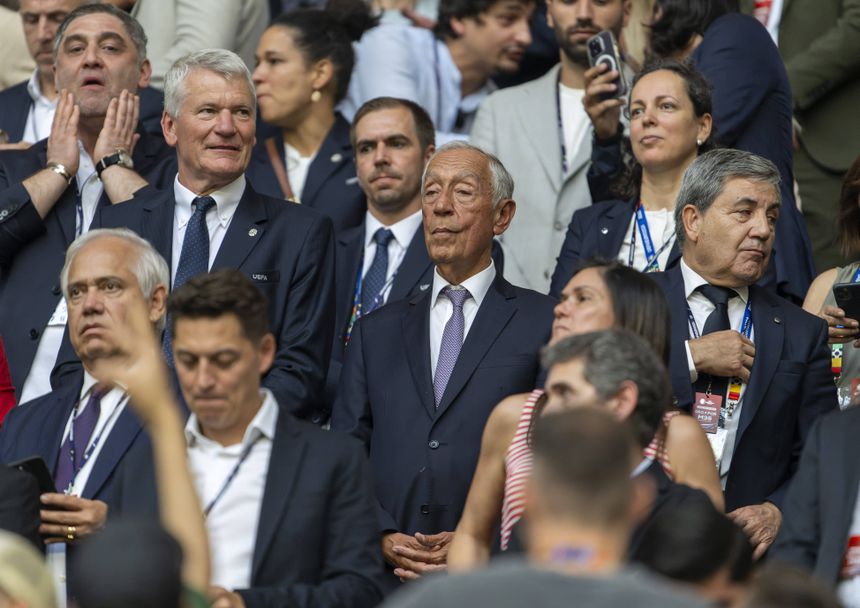 Marcelo Rebelo de Sousa, Presidente da República, assistiu ao encontro entre Portugal e Geórgia no Euro 2024