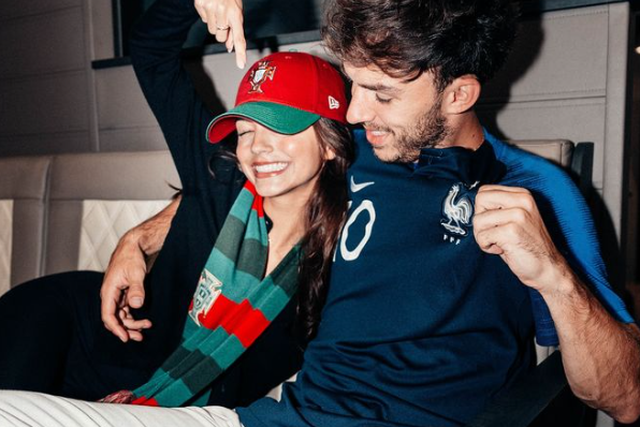 Pierre Gasly e Kika Cerqueira Gomes atentos ao Portugal-França