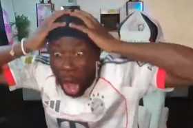 A reação em direto de Alphonso Davies à lesão grave de Musiala (vídeo)