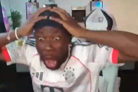 A reação em direto de Alphonso Davies à lesão grave de Musiala (vídeo)