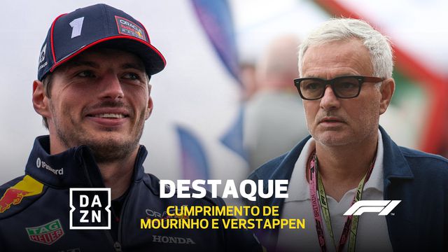 Verstappen festeja 'pole position' com José Mourinho