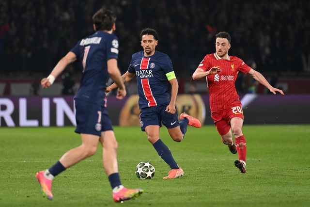 Marquinhos defrontou Diogo Jota pelo PSG contra o Liverpool