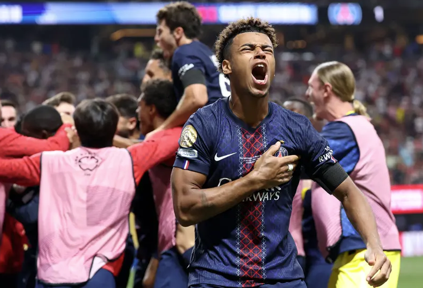 Désiré Doue abriu o marcador aos 78 minutos, com passe de João Neves (Foto: FIFA)