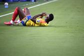 Jhon Córdoba lesionou-se frente ao Gana, nos avos de final do Campeonato do Mundo
