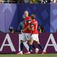Haaland a celebrar com Schjelderup