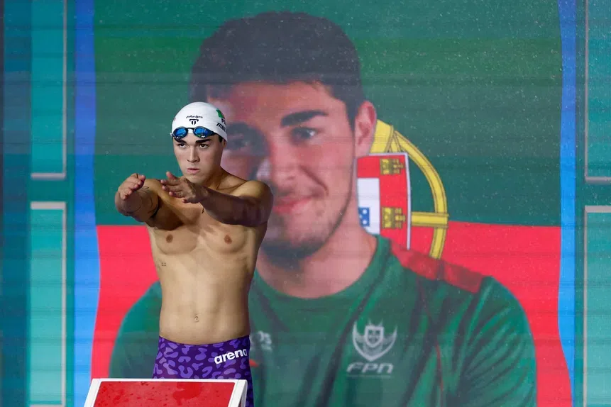 O nadador do Benfica, Diogo Ribeiro não estabelece metas concretas para o Europeu. Foto Simone Castrovillari/FPN