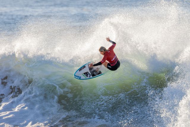 A surfista portuguesa Yolanda Hopkins. Foto WSL/P.Tostee