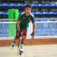 O jogador Rafael Bessa no estágio da Seleção Nacional de hóquei em patins de preparação para o Europeu de Paredes 2025. Foto FPP