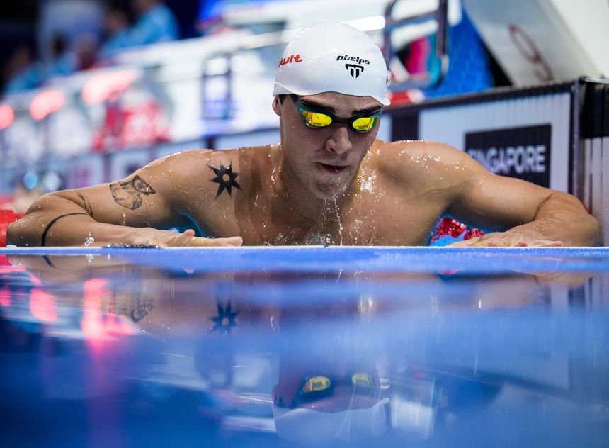 O nadador do Benfica, Diogo Ribeiro, nos Mundiais de Singapura 2025.         Foto IMAGO