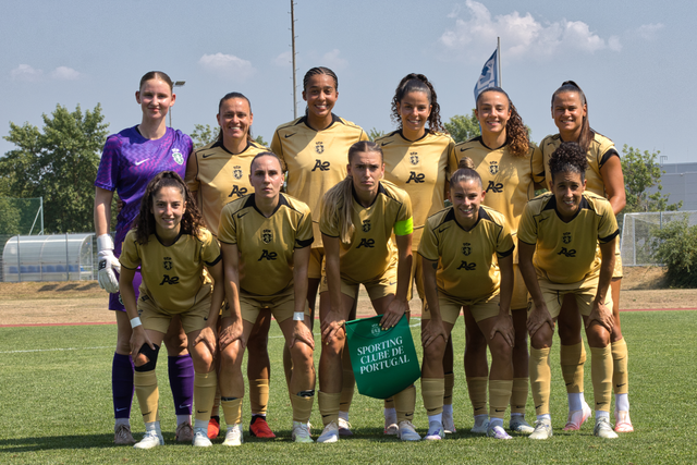 Onze titular do Sporting frente ao SeaSters. Foto: Sporting