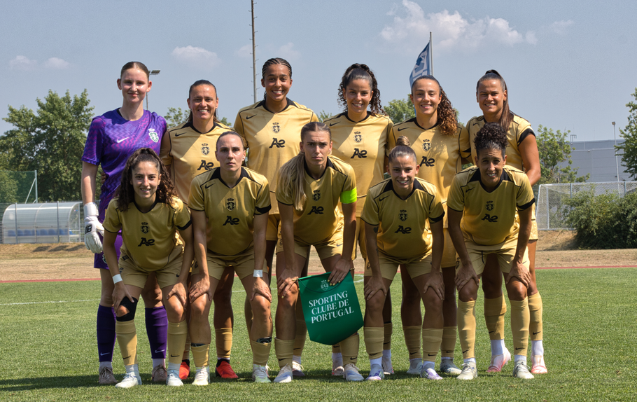 Onze titular do Sporting frente ao SeaSters. Foto: Sporting
