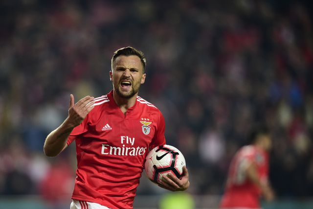 Seferovic a celebrar um dos 74 golos pelo Benfica