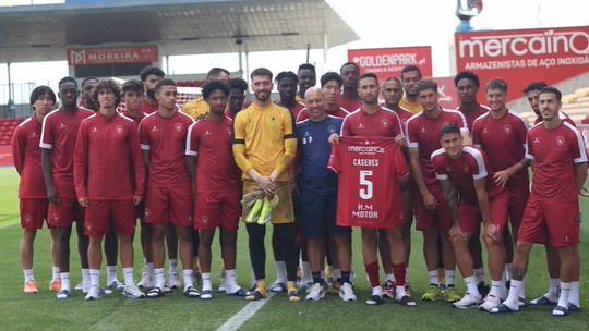 Vídeo: plantel do Gil Vicente deixa mensagem de apoio a Cáseres